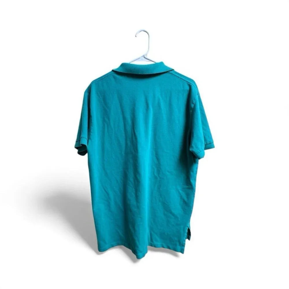 Polo Ralph Lauren Shirt Mens L Teal Green 100% Cotton Short Sleeve